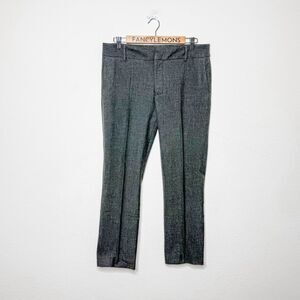 Zara Basic Women's Classic Gray Dress Pants Tailored Straight-Leg Trousers Sz 10